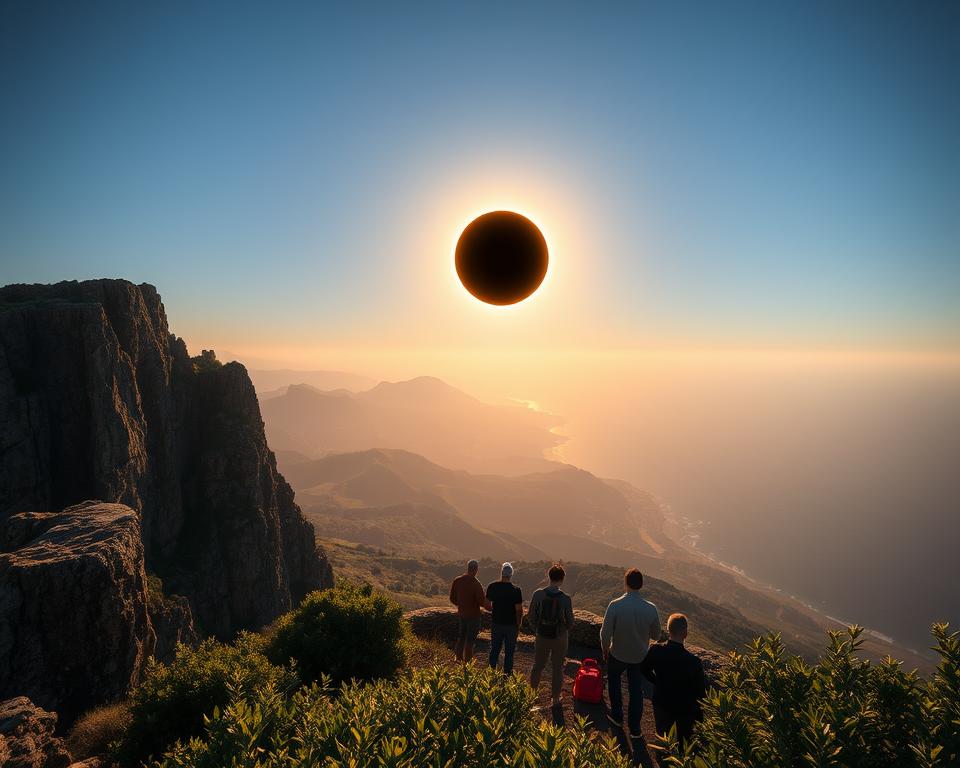 Aussichtspunkt Nordspanien Sonnenfinsternis Aussichtspunkt Nordspanien Sonnenfinsternis