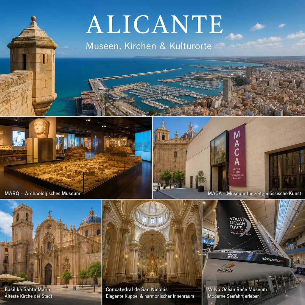Museen, Kirchen und Kulturorte in Alicante: passendes Reisemotiv und touristischer Eindruck