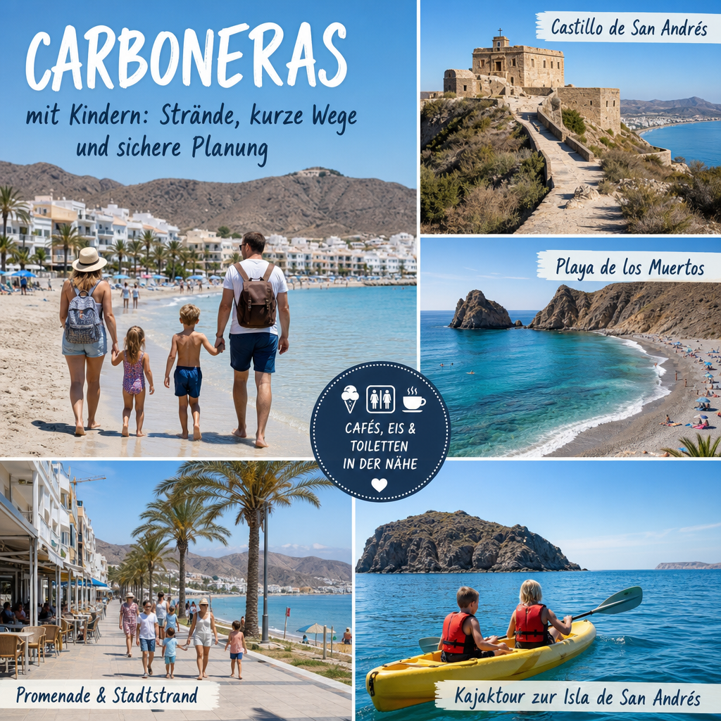 Carboneras mit Kindern: Strände, kurze Wege und sichere Planung: passendes Reisemotiv und touristischer Eindruck