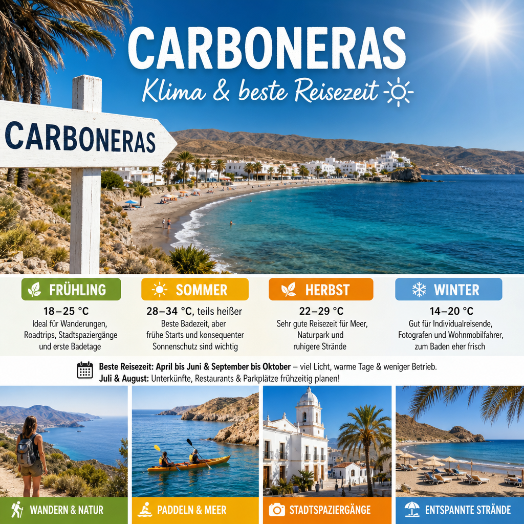 Klima und beste Reisezeit für Carboneras: passendes Reisemotiv und touristischer Eindruck