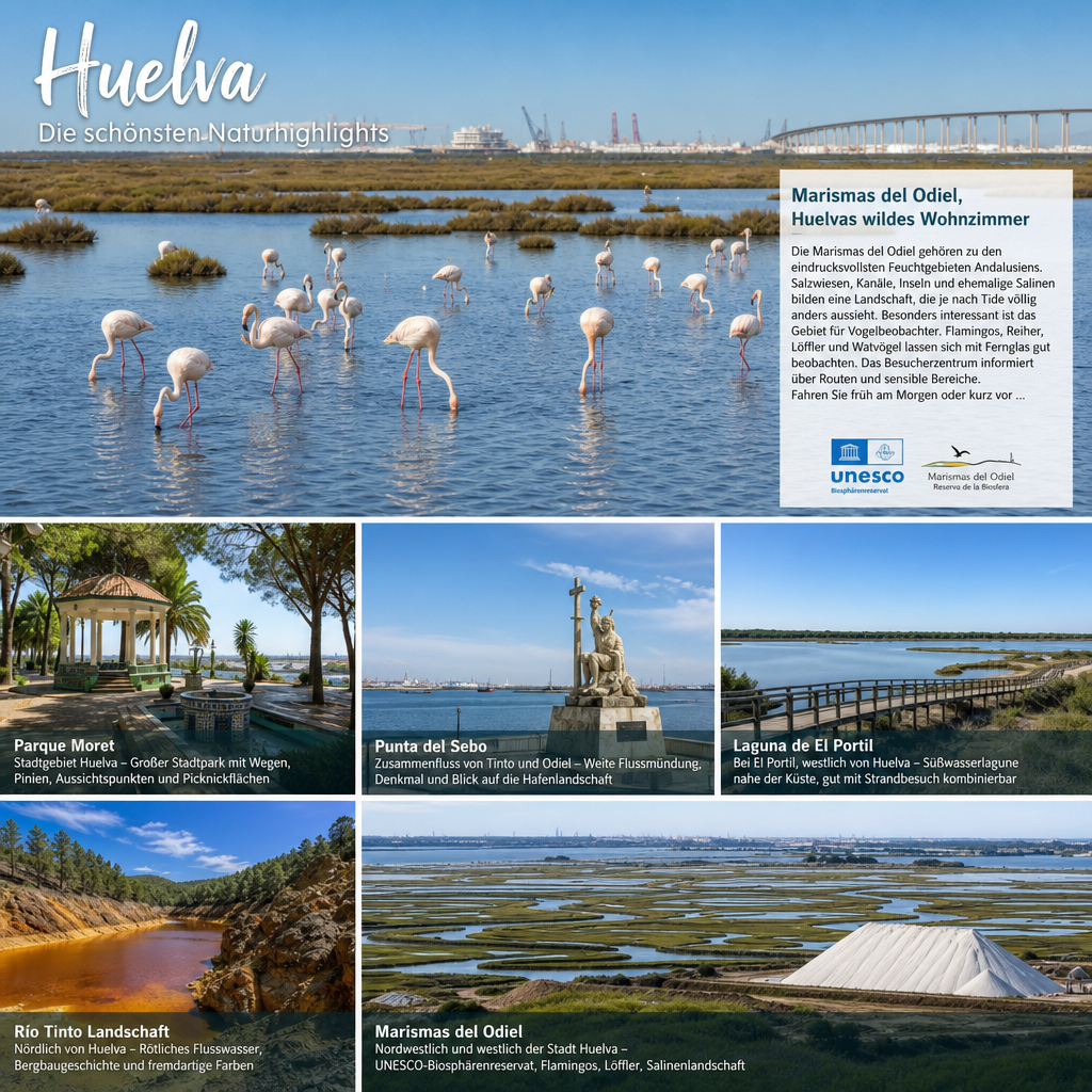 Die schönsten Naturhighlights in Huelva: passendes Reisemotiv und touristischer Eindruck