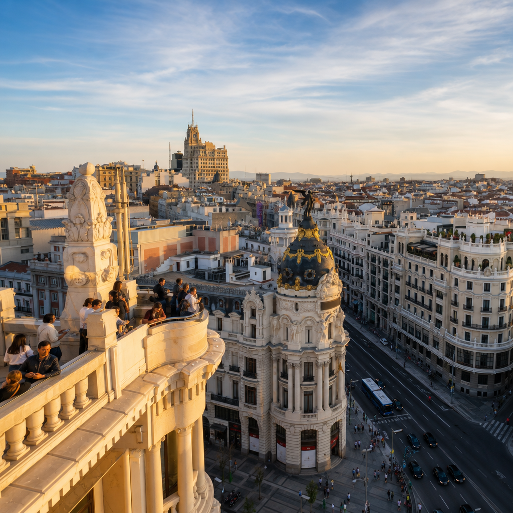 Aussichtspunkte und Panoramarouten in Madrid: passendes Reisemotiv und touristischer Eindruck